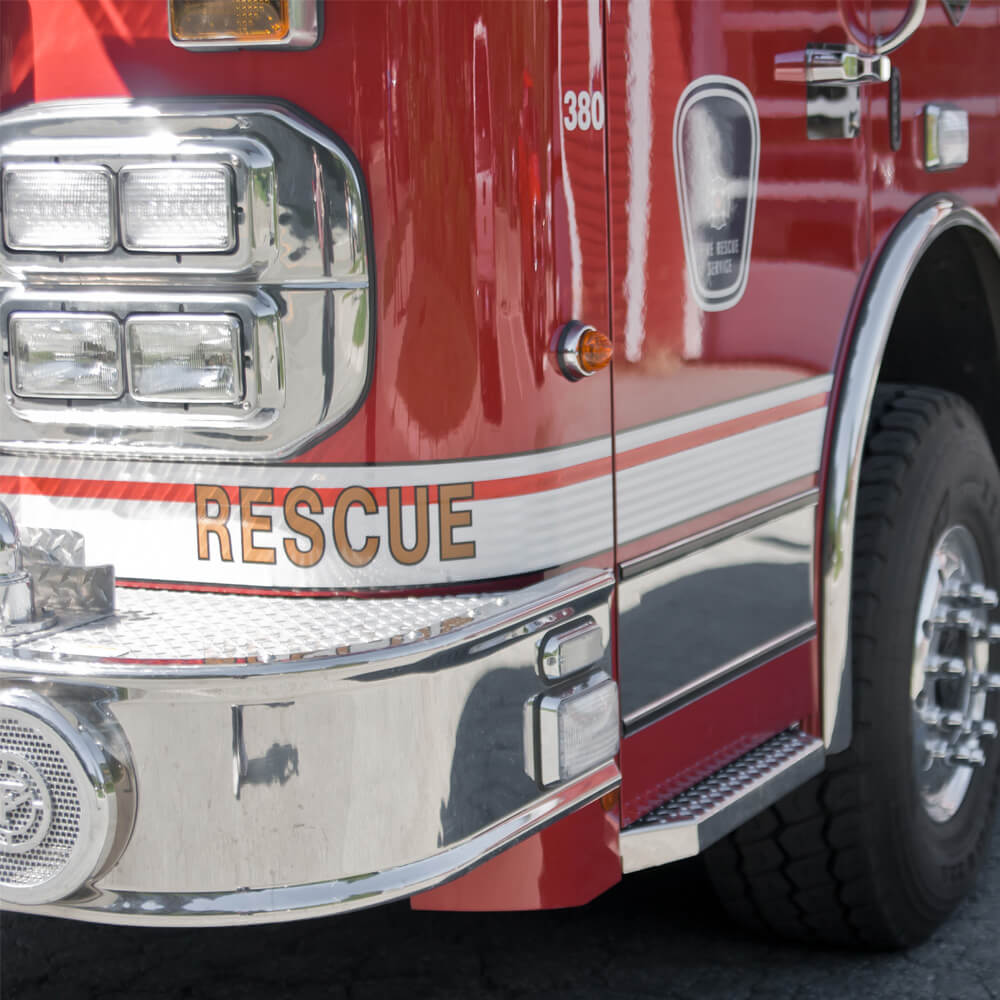 Deco Steel® Stainless Steel Laminate Fire Truck Bumper